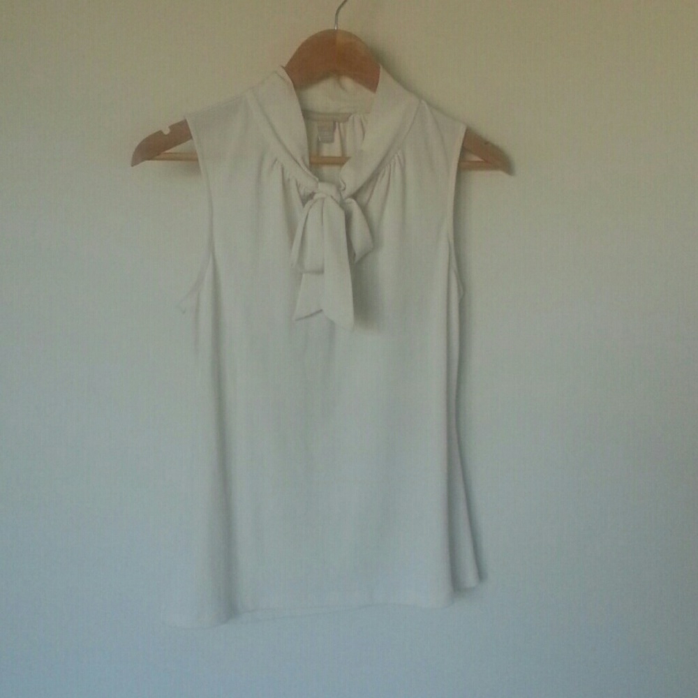 Tie blouse.